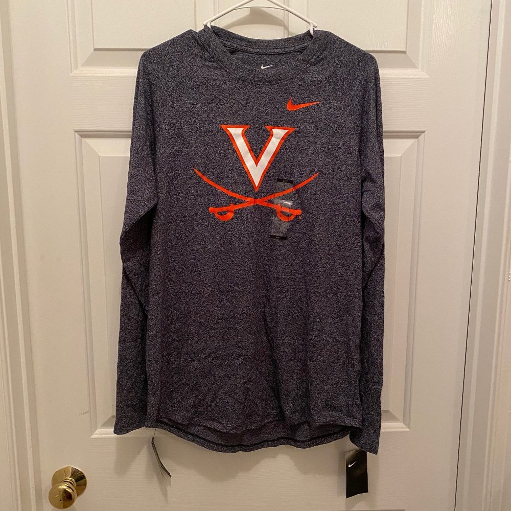NWT Virginia UVA Cavaliers Football Team Issued Nike Long Sleeve T-Shirt Small